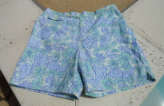 SOLD - Lilly Pulitzer Blue Crab Crustacean Swim Trunks sz L